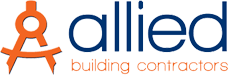 Logo of Allied Building Contractors featuring a compass and the company name.
