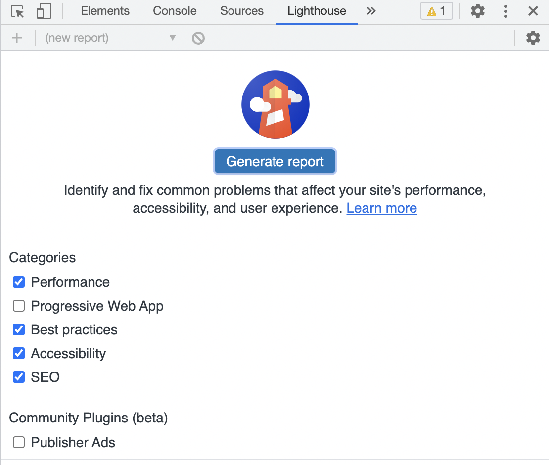 LightHouse SEO tool